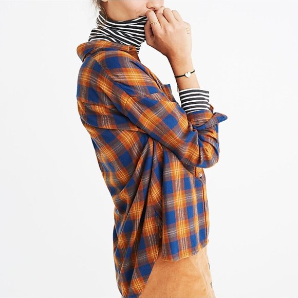 Madewell Flannel Westward Shirt in Ardan Plaid Button Front Long sleeve Shirt M - Picture 4 of 12